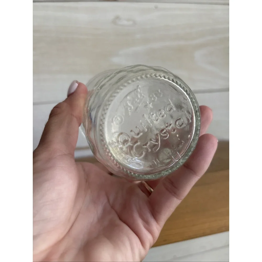 Vintage Ball Quilted Crystal 12oz Canning Jelly Jars Discontinued